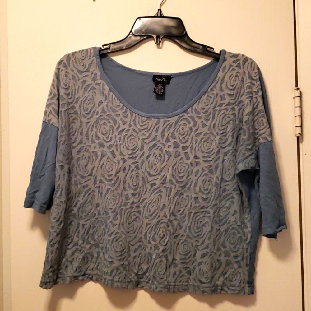 Rue 21 Teal Blue Crop Top size M